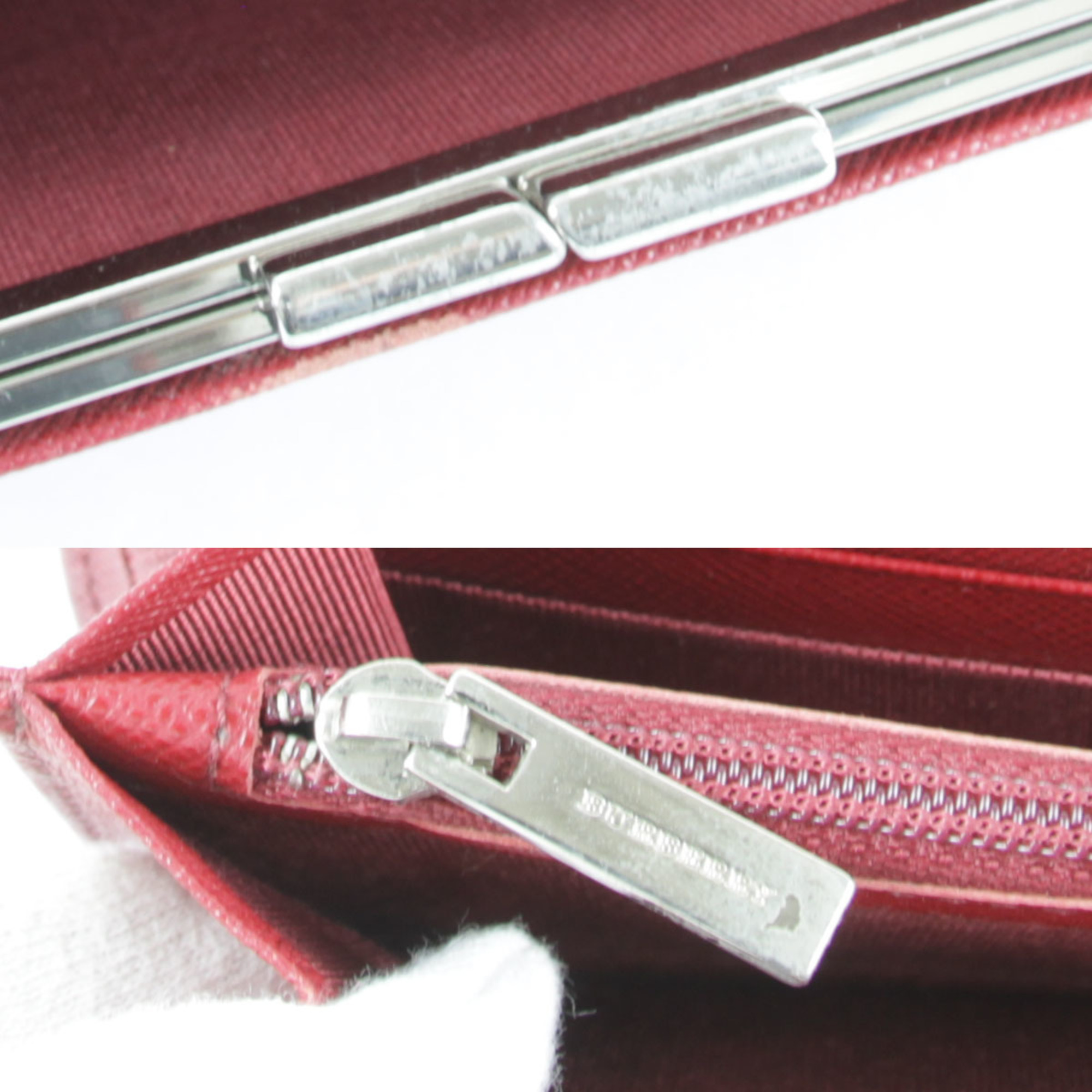 BURBERRY Burberry long wallet leather wine red ladies