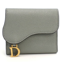 Christian Dior Dior S5652 Trifold Wallet Gray Women's