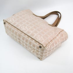 Chanel New Travel Line A15991 Women's Canvas,Leather Tote Bag Beige