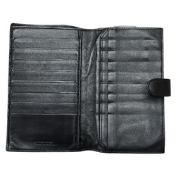 Bottega Veneta Intrecciato Bifold Wallet Black Leather Women's BOTTEGAVENETA