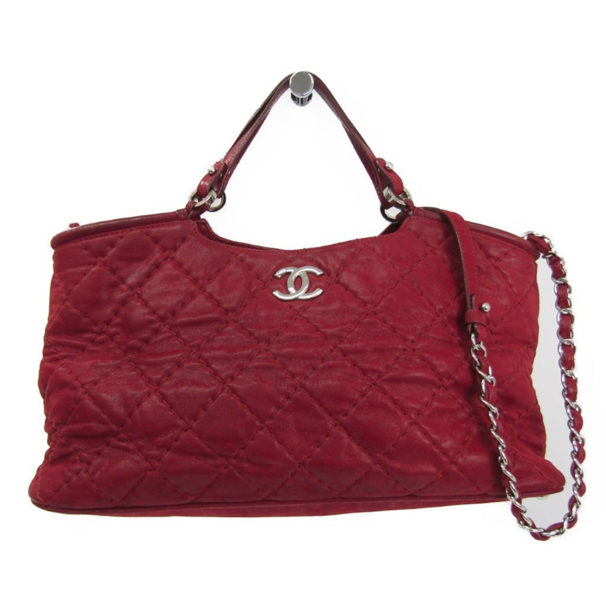 Chanel Wild Stitch Women's Leather Handbag,Shoulder Bag Red