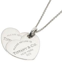 Tiffany Return Toe Double Heart Necklace Silver Women's TIFFANY&Co.