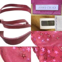 JIMMY CHOO/JIMMY CHOO Star Studs Tote Bag Leather Scarlet