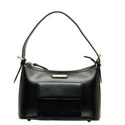Burberry Nova Check One Shoulder Bag Handbag Black Leather Women's BURBERRY