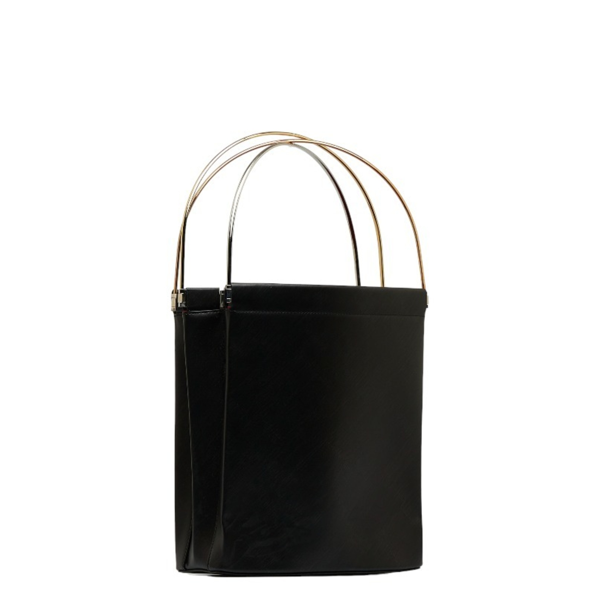 Cartier Trinity Handbag Black Gold Leather Ladies CARTIER