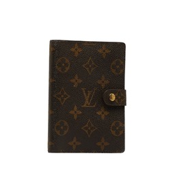 Louis Vuitton Monogram Agenda PM 6-hole Notebook Cover R20005 Brown PVC Leather Ladies LOUIS VUITTON