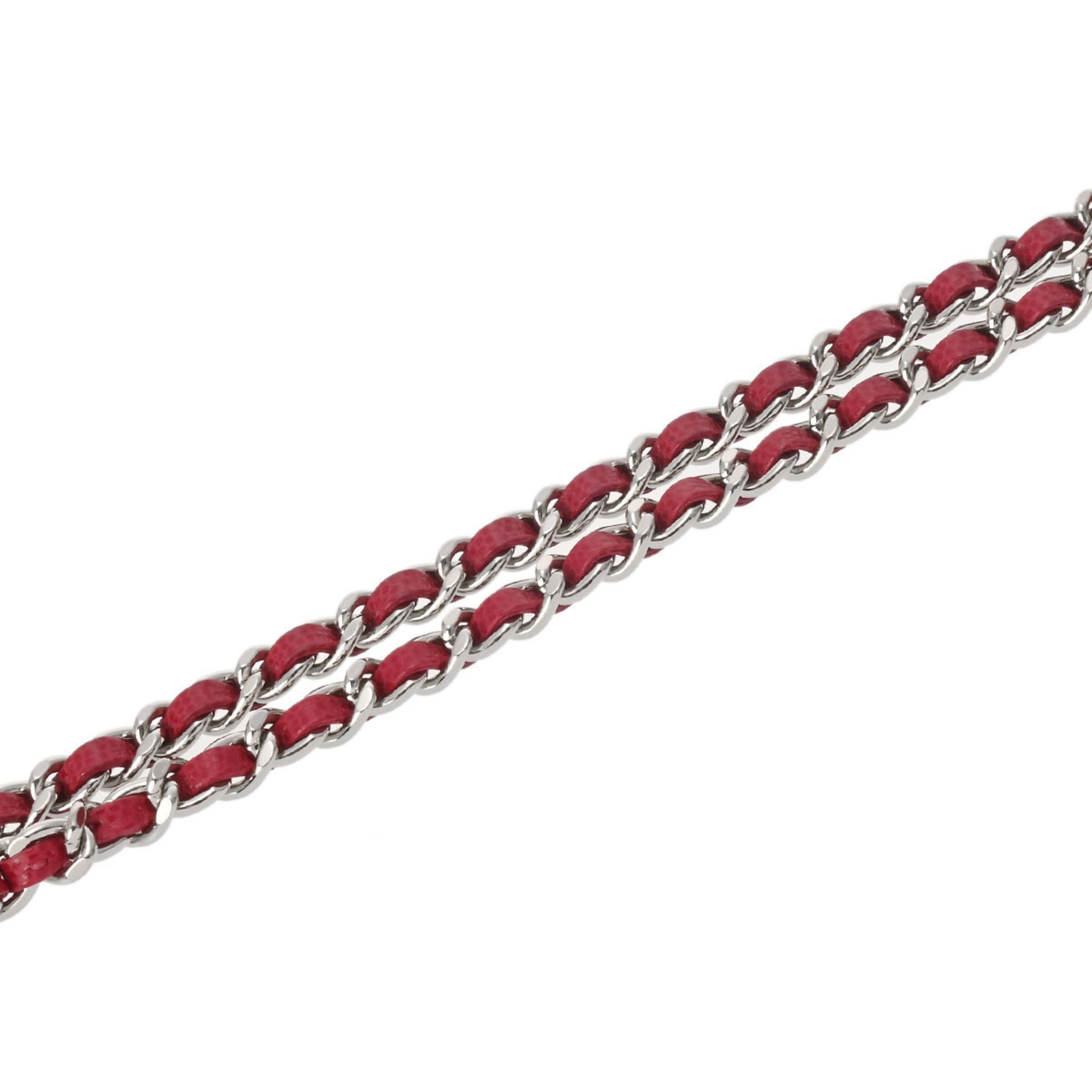 CHANEL Chanel Matelasse Chain Red A33814 Women's Caviar Skin