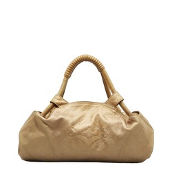 LOEWE Nappa Aire Anagram Handbag Gold Leather Women's