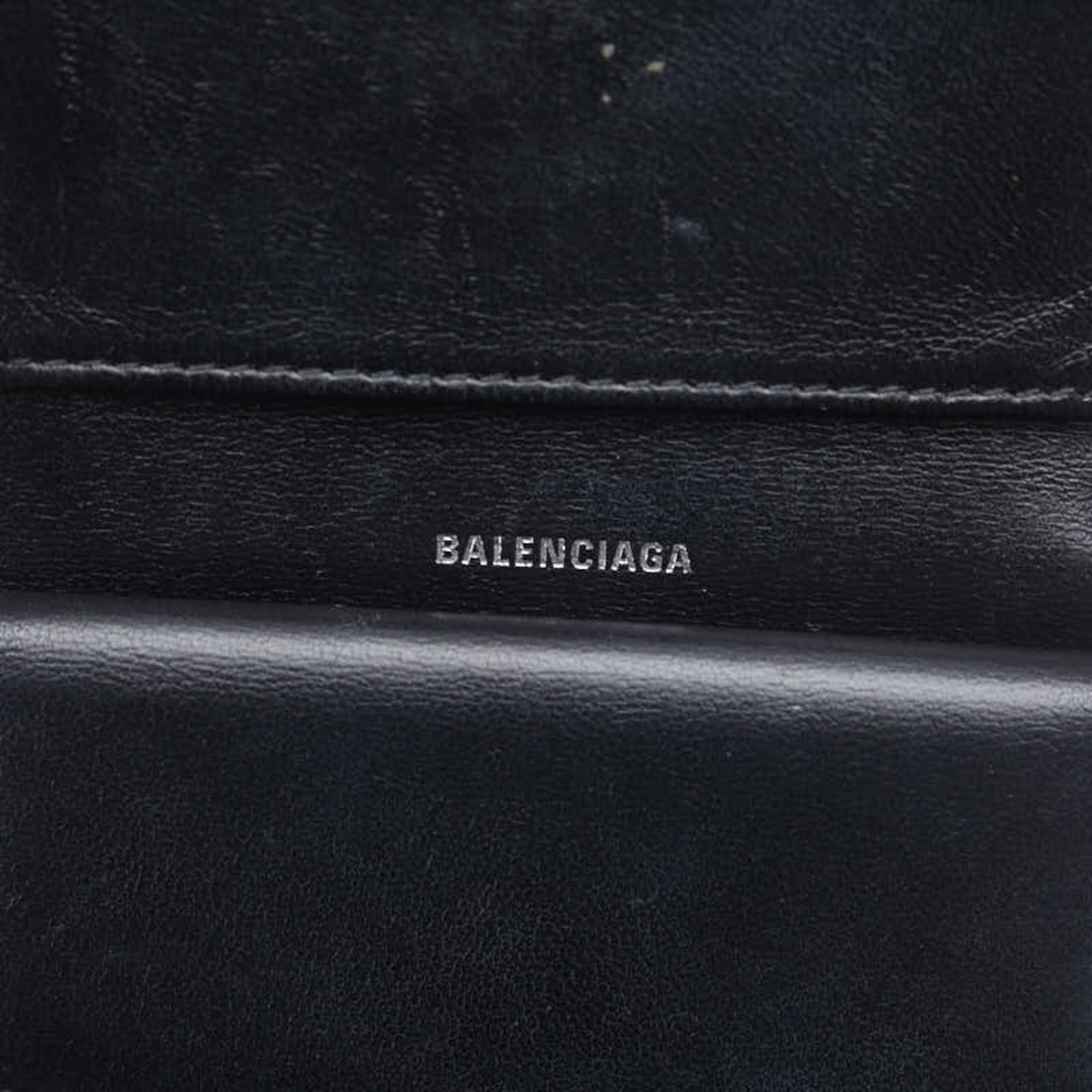 Balenciaga Paper Trifold Wallet 637450 Black Leather Women's BALENCIAGA