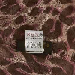 Louis Vuitton Leopard Scarf Stole Pink Cashmere Silk Women's LOUIS VUITTON