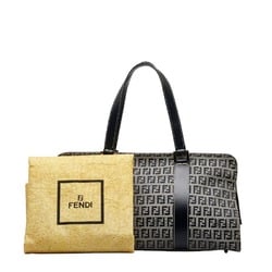 Fendi Zucchino Handbag 83163090012 Navy Canvas Leather Women's FENDI
