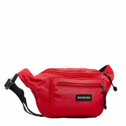 Balenciaga Explorer Belt Bag Waist Body Red Black Nylon Men's BALENCIAGA