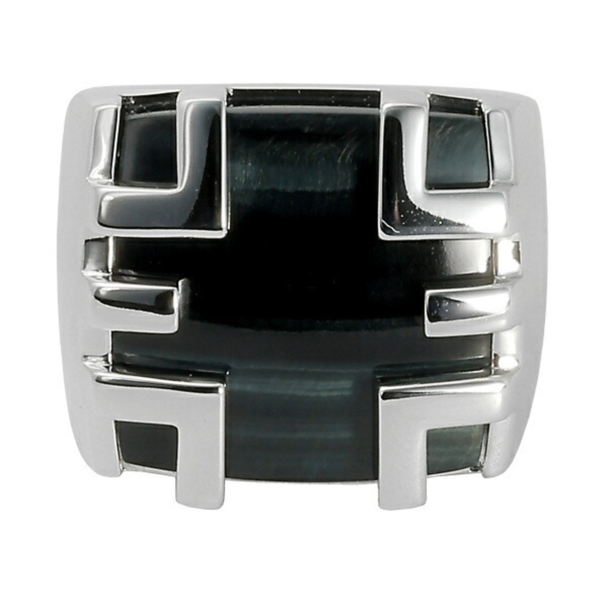 Cartier Kiss of the Dragon Tiger Eye K18WG White Gold Ring