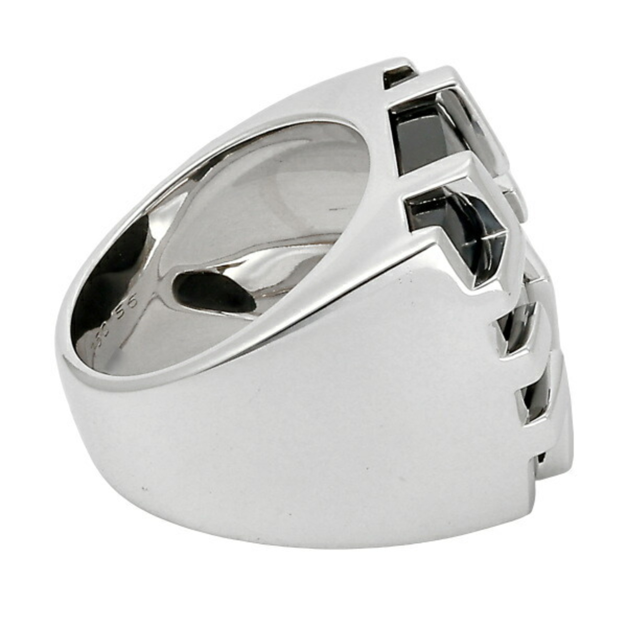 Cartier Kiss of the Dragon Tiger Eye K18WG White Gold Ring