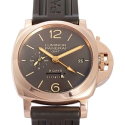 Panerai Luminor 1950 8 Days GMT Ororosso PAM00576 Brown Dial Watch Men's