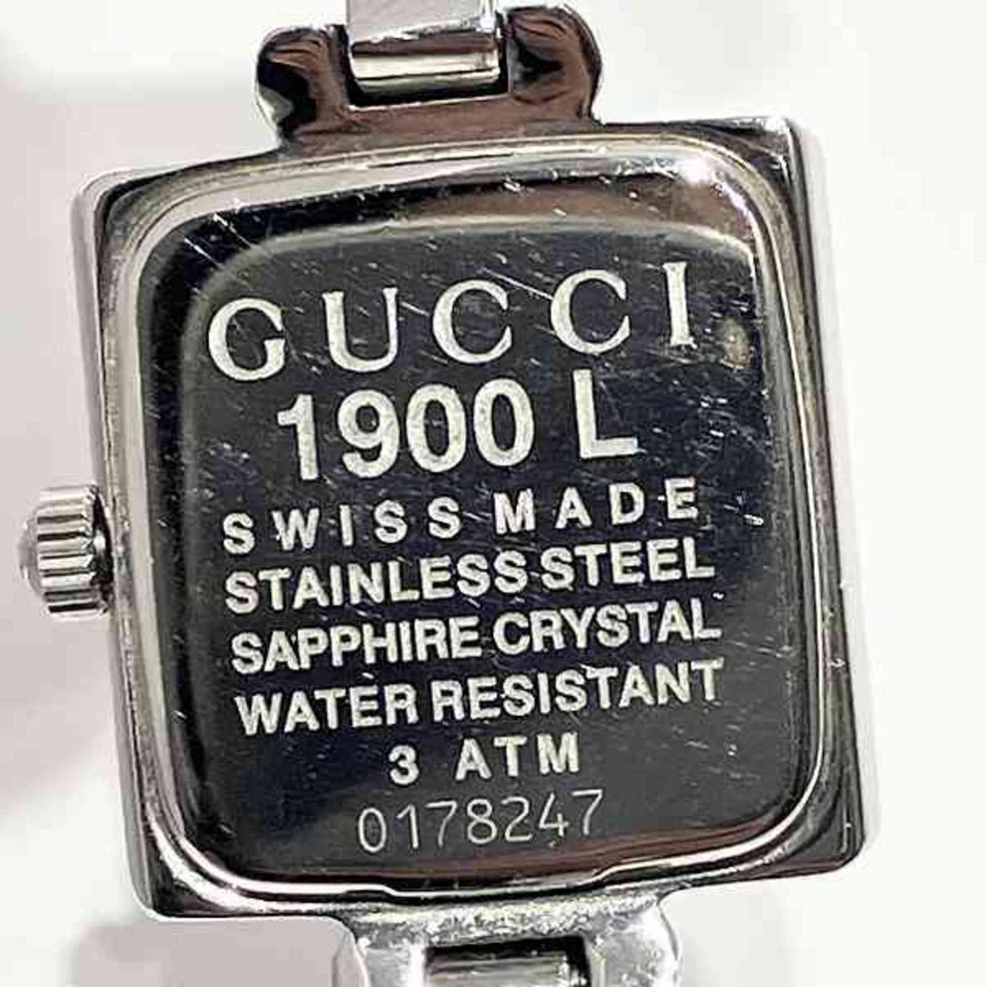 GUCCI 1900L Quartz Black Dial Watch Ladies