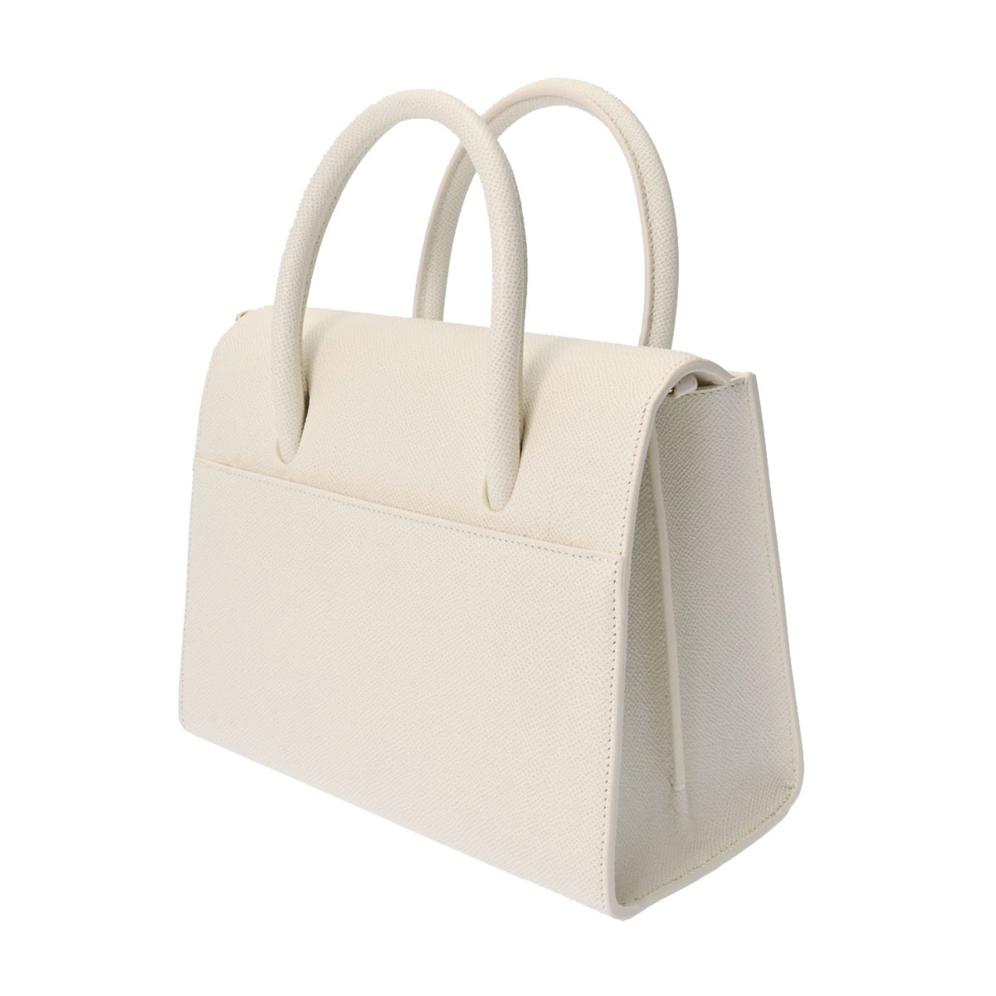 CHRISTIAN DIOR Montaigne White M9321UMBA Women's Leather Handbag