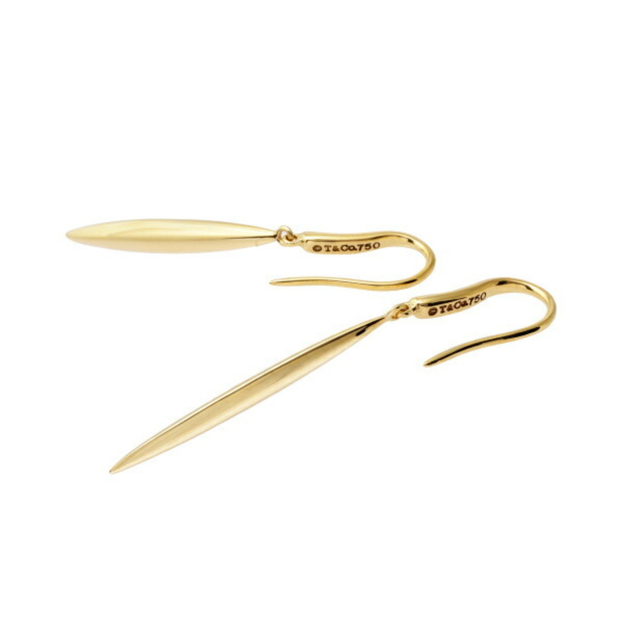 Tiffany K18YG yellow gold earrings