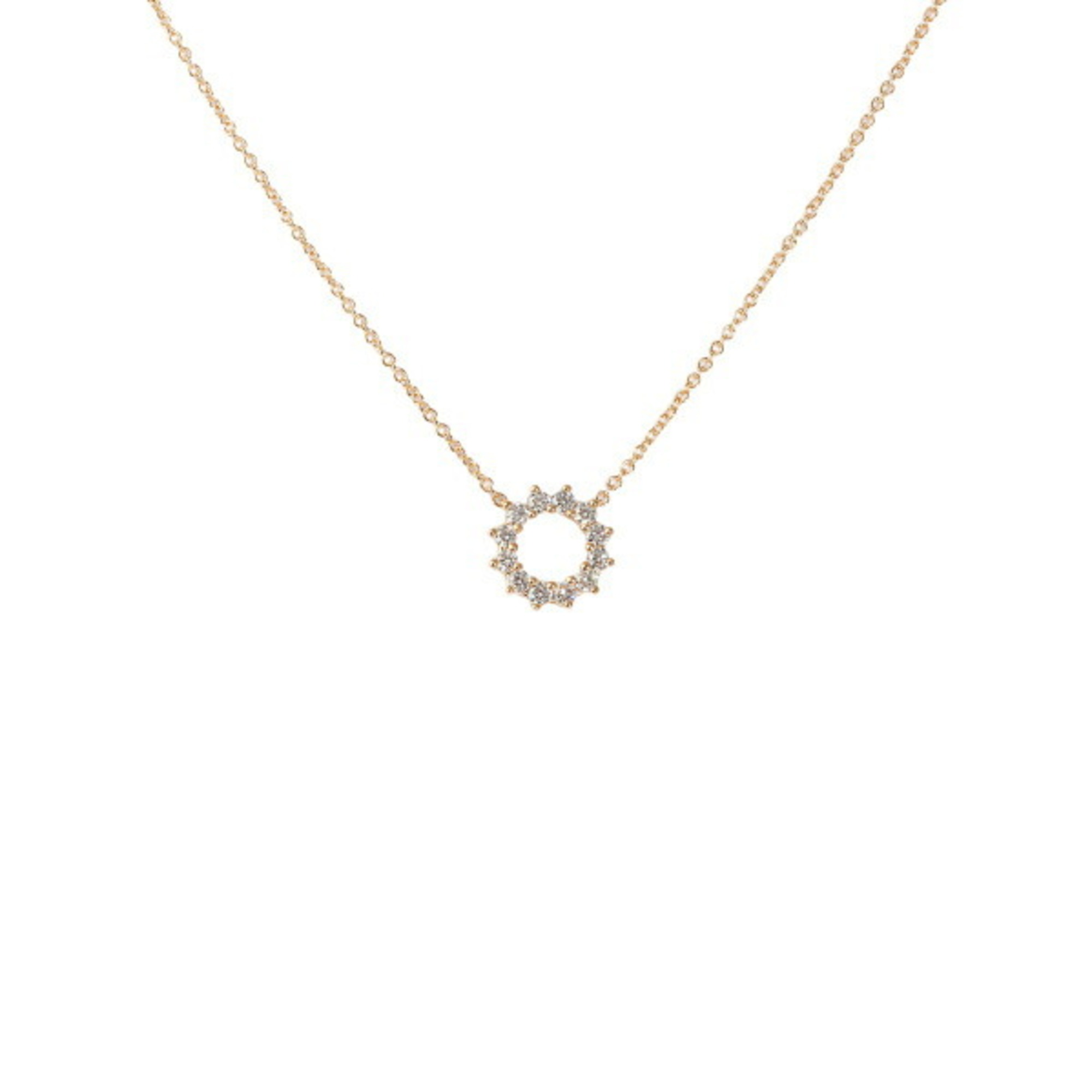 Tiffany Mini Open Circle K18PG Pink Gold Necklace