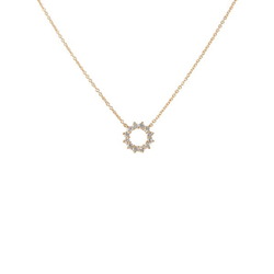 Tiffany Mini Open Circle K18PG Pink Gold Necklace