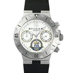 Bulgari BVLGARI Diagono Professional Scuba Chronograph FIFA 100th Anniversary Model World Limited to 999 pieces SCB38SSC38WSV Black Dial Watch Men's