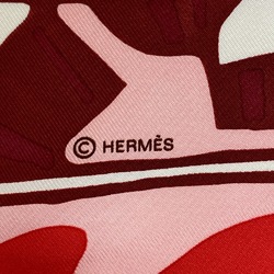 HERMES Hermes Carre90 Graffiti Scarf Red Unisex