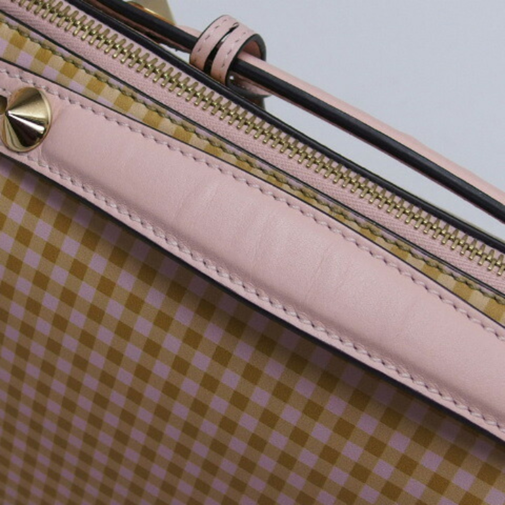 Fendi Vitheway Handbag Check Pattern 8BL146