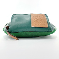 LOEWE Puffy Bum Bag Waist Leather Nylon 335.73.W75 Men's Green
