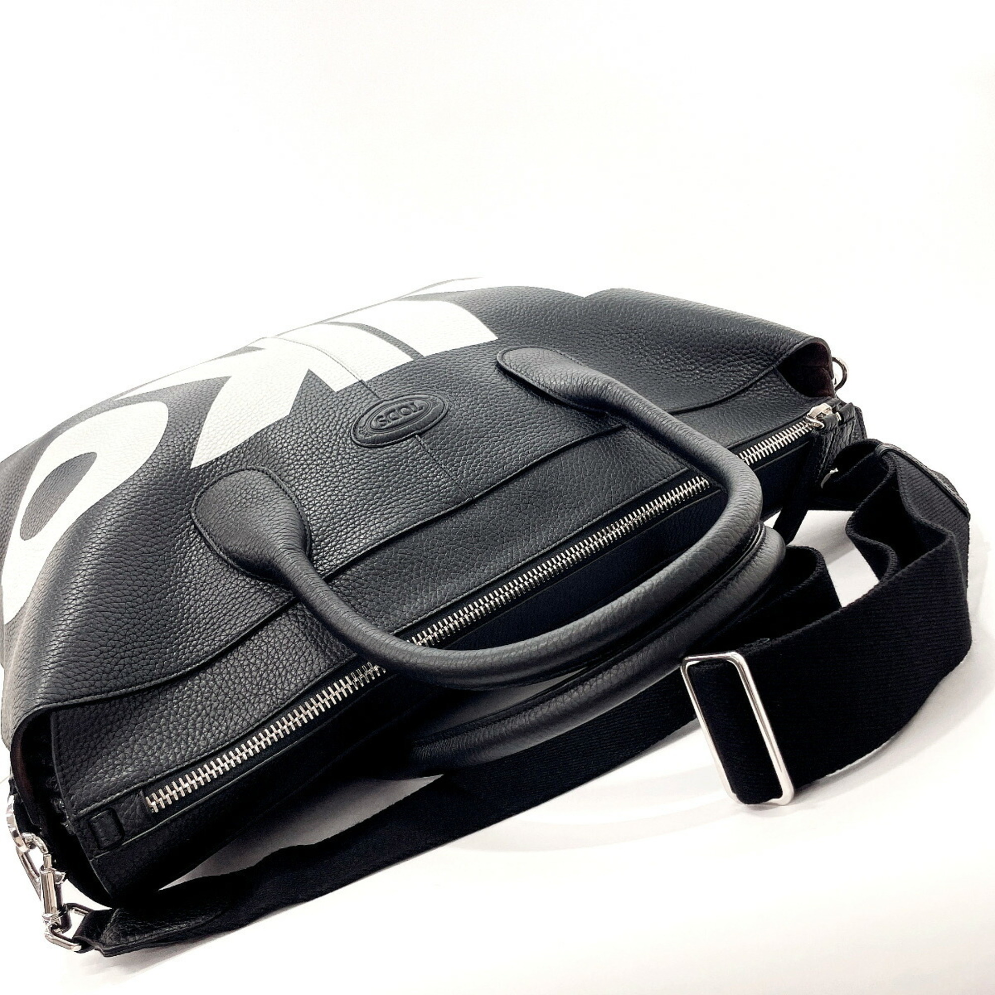 Tod's Tod’s DI BAG WEEKEND Travel Bag Tote Leather TOD’S Ladies Black
