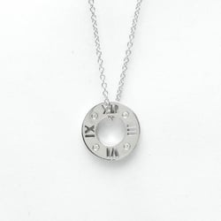 Tiffany Atlas Pierced Diamond Necklace White Gold (18K) Diamond Men,Women Fashion Pendant Necklace (Silver)