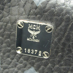 MCM Camera Bag In Visetos Original MYZ9SVI97BK001 Women's Leather Shoulder Bag Black,Gray