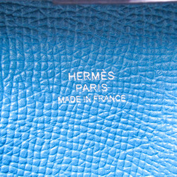 Hermes Bastia Women,Men Epsom Leather Coin Purse/coin Case Indigo Blue