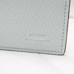 Fendi 7M0169 Women,Men Leather Bill Wallet (bi-fold) Light Blue Gray,Light Gray