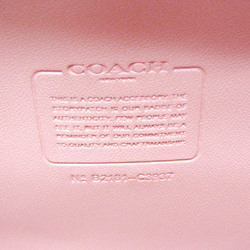 Coach Signature Ally C3937 Women's Canvas,Leather Fanny Pack,Shoulder Bag Light Pink