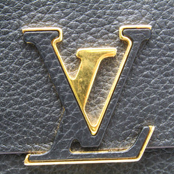 Louis Vuitton Taurillon Portofeuil Capsine M61248 Women's  Taurillon Leather Long Wallet (bi-fold) Noir