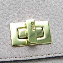 Fendi PEEKABOO 8M0426 Women's Leather Wallet (tri-fold) Gold,Light Pink
