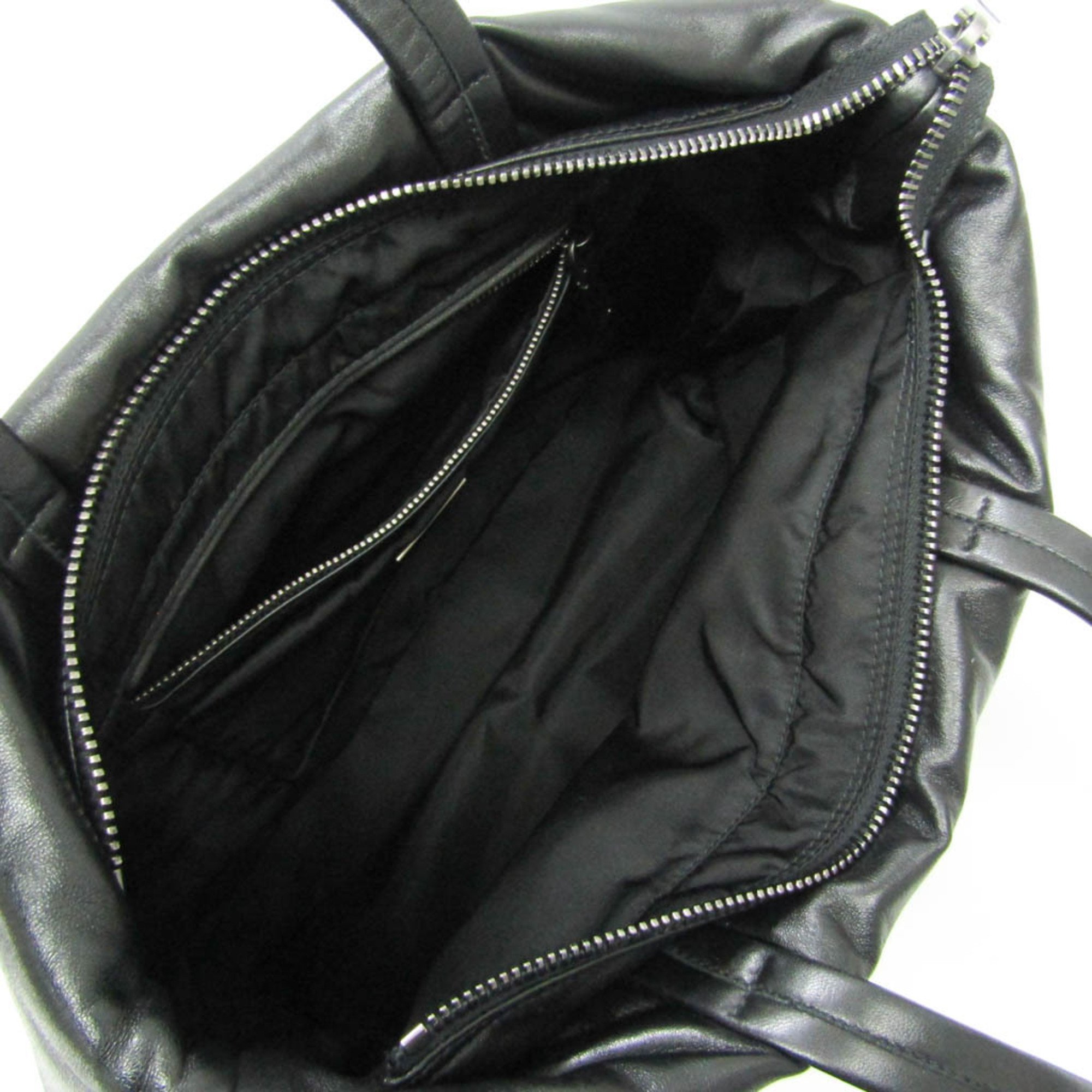 Prada Women's Nylon,Leather Tote Bag Black
