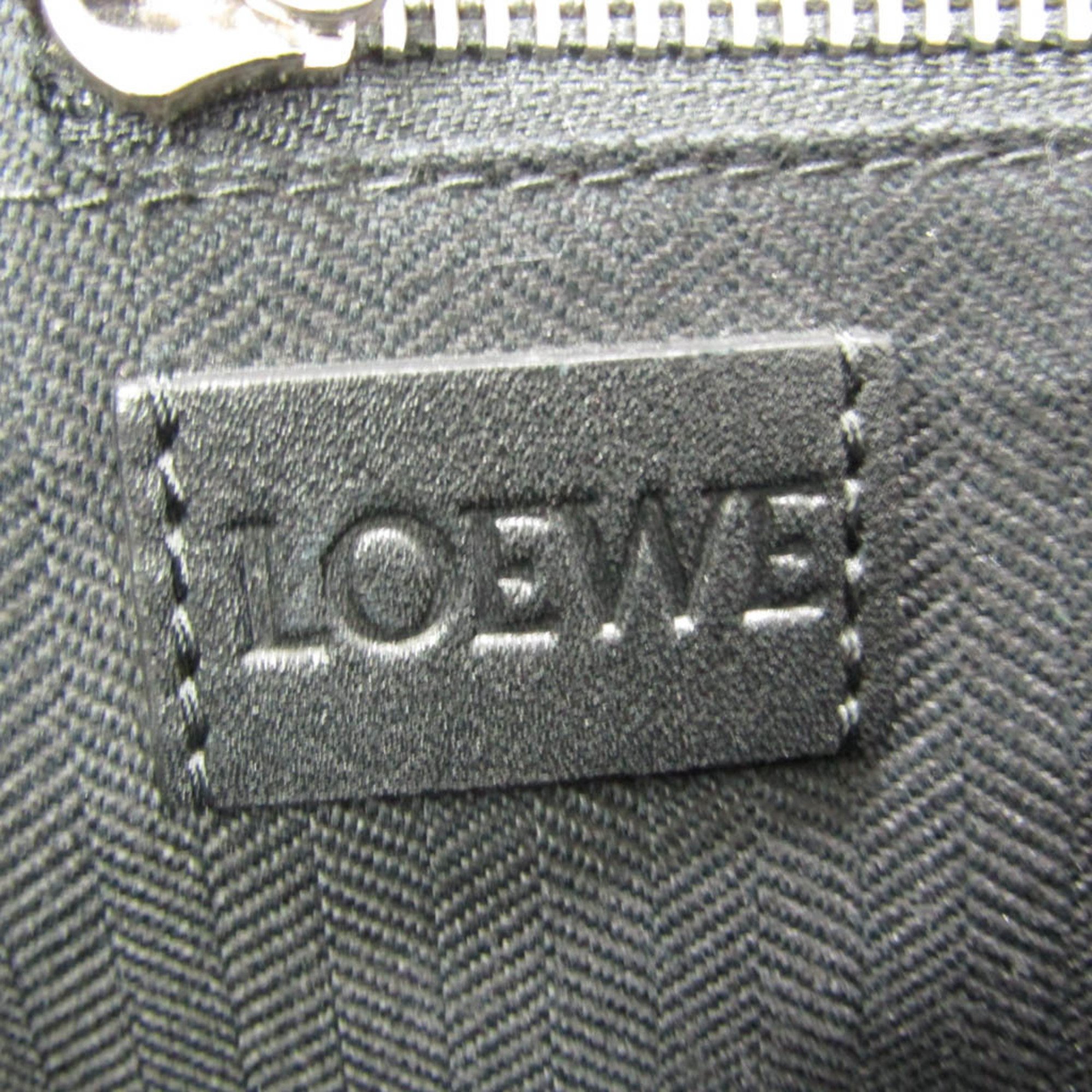 Loewe GOYA Men,Women Leather Backpack Black