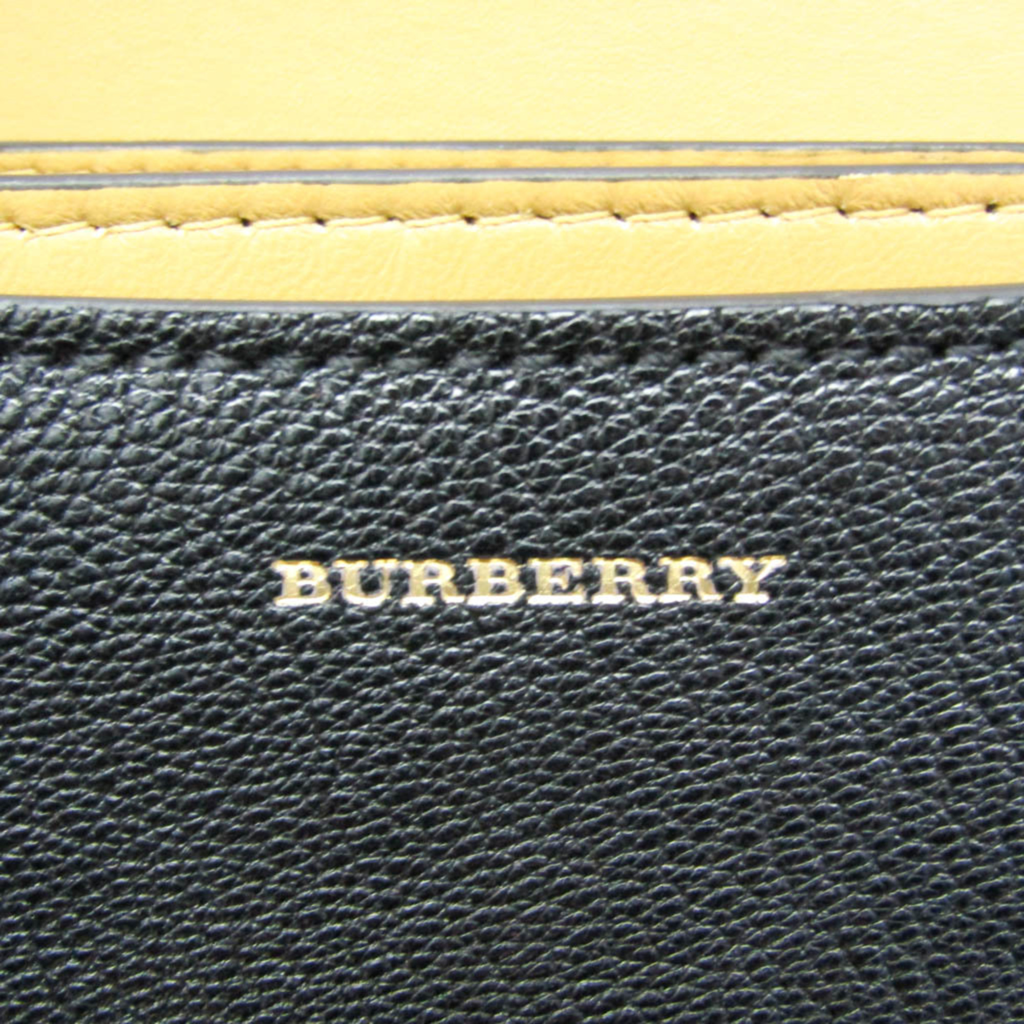 Burberry Compact Chain Shoulder Bag Women's Leather Shoulder Bag Black
