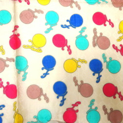 Fendi Ball Pattern Bandana Women's Scarf Muffler FXT732 Cotton Beige/Multicolor