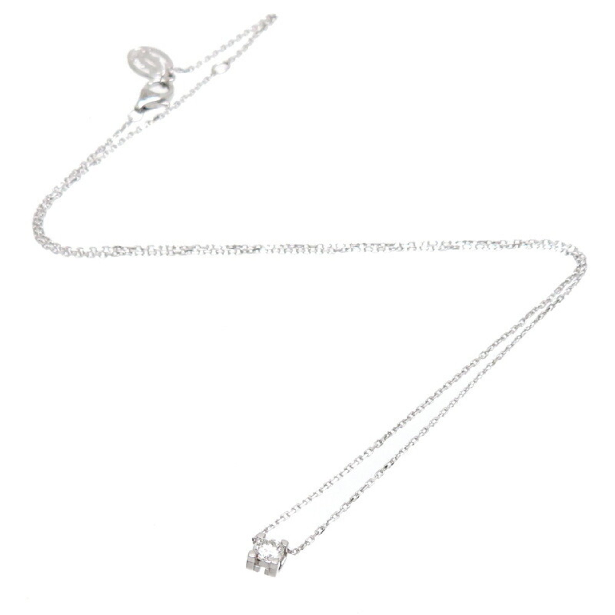 Cartier C de Diamond Women's Necklace 750 White Gold