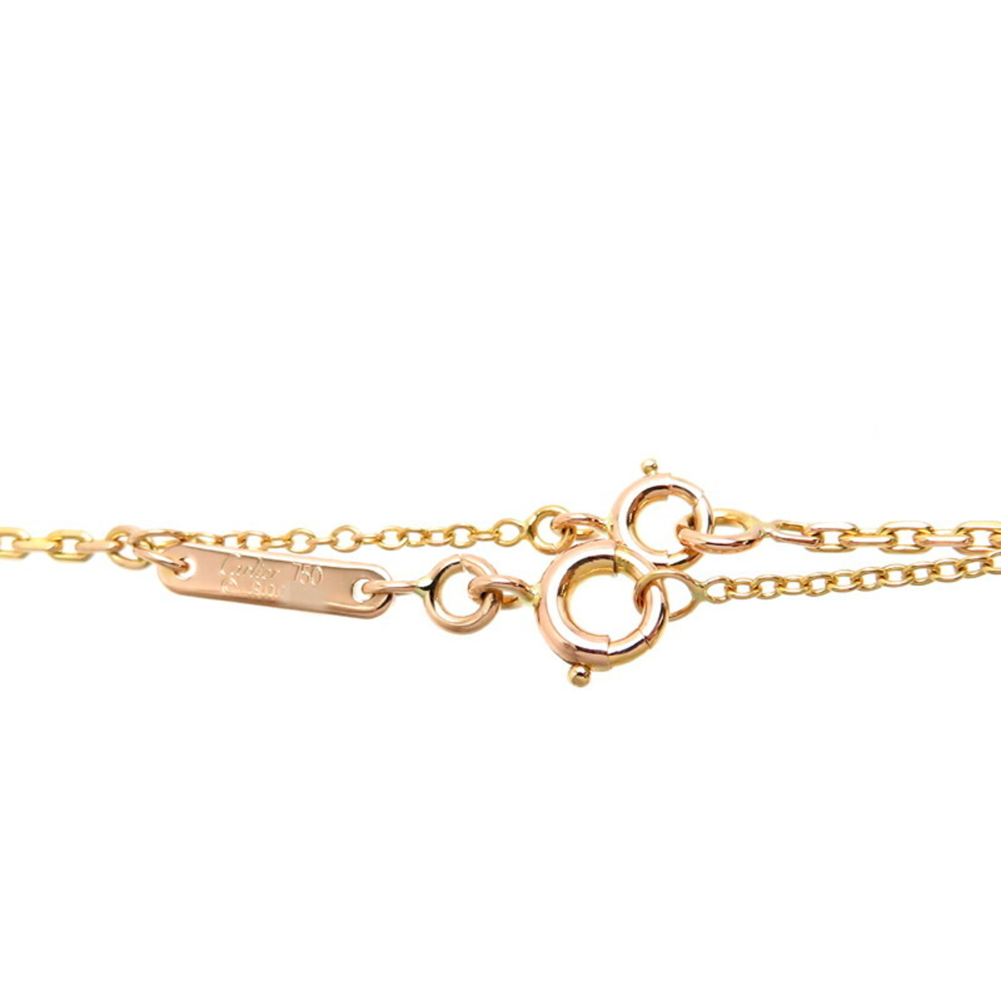 Cartier C Heart Diamond Ladies Necklace 750 Yellow Gold