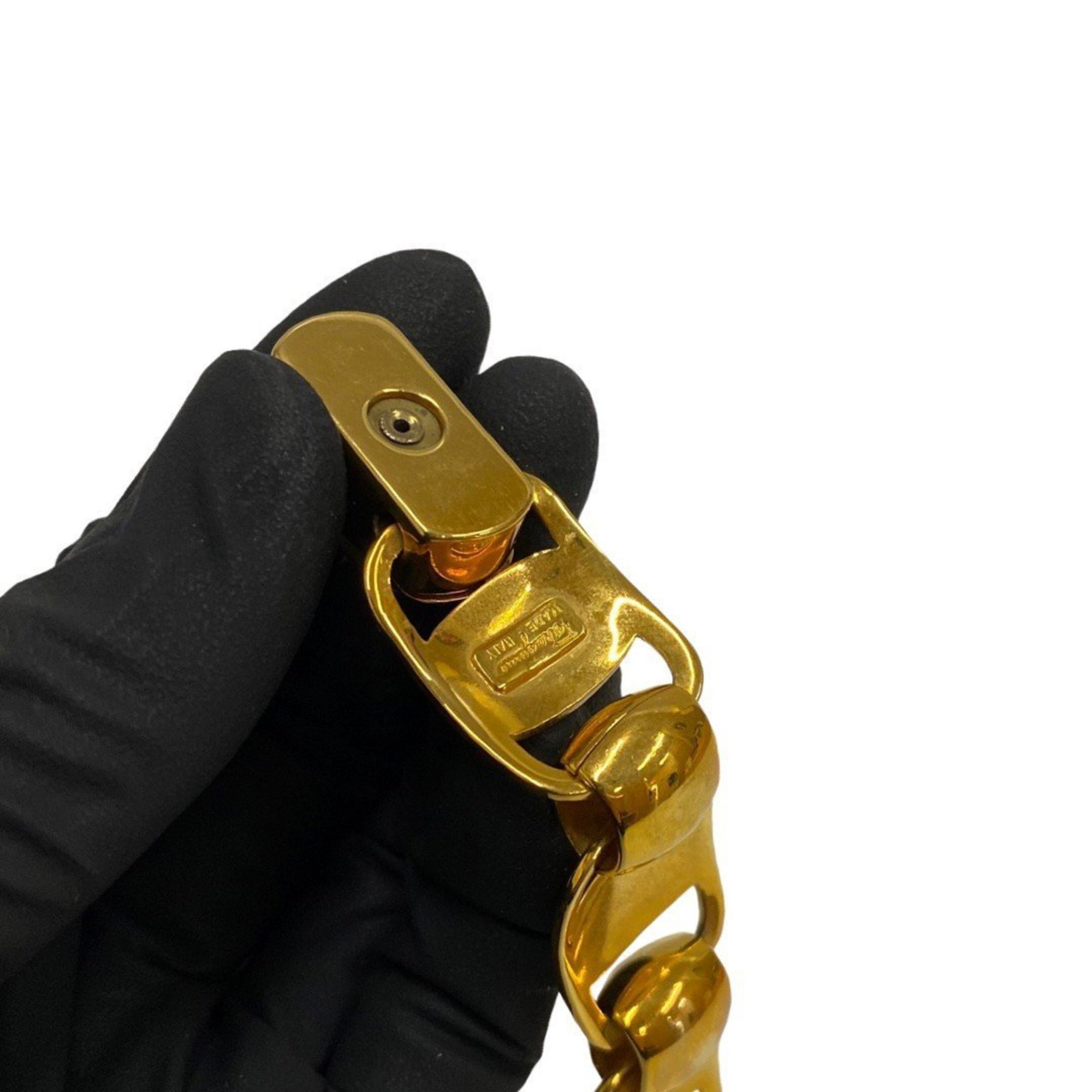 Salvatore Ferragamo Rose Ribbon Motif Metal Fittings Bracelet Bangle Gold Men's Women's