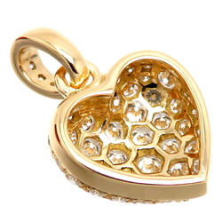 Cartier Heart Diamond Ladies Pendant Top 750 Yellow Gold