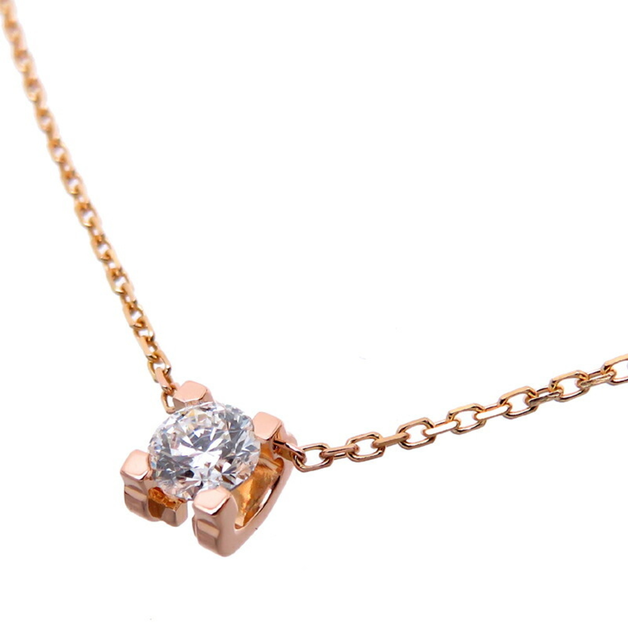 Cartier C de Diamond Ladies Necklace N7413800 750 Pink Gold