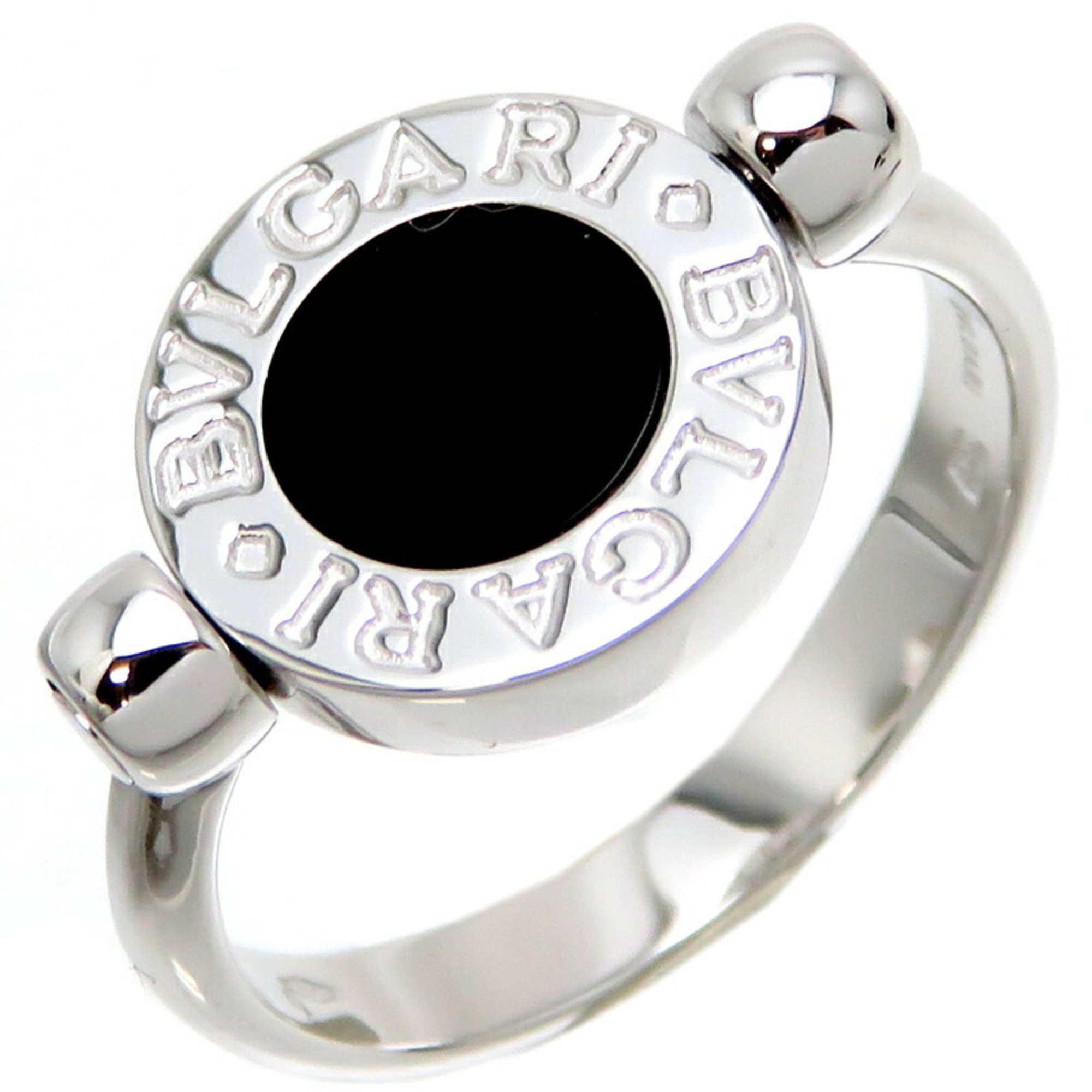 Bulgari 750WG Bvlgari Flip Women's Ring 750 White Gold No. 7.5