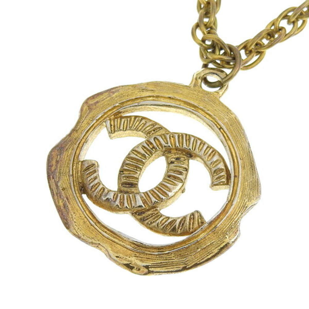 CHANEL Coco Mark Chain Necklace Gold Women's | eLADY Globazone