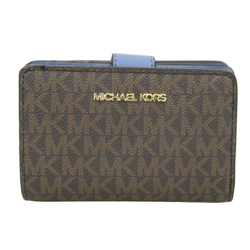 Michael Kors JET SET TRAVEL Billfold Zip Coin MK Signature Bifold ...