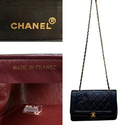 CHANEL Diana Flap 25cm Matelasse Lambskin Leather Mini Shoulder Bag Black