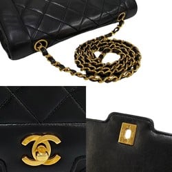 CHANEL Diana Flap 25cm Matelasse Lambskin Leather Mini Shoulder Bag Black